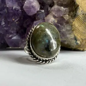 Labradorite Third Eye Ring Gem Stone Jewelry