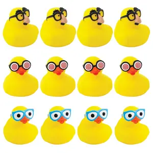 Quirky Classic Gags Rubber Ducks - 12 Pc. for Fun Prizes and Giveaways