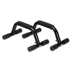 Sturdy Push-up Bars Pair, Black, Adjustable Design for Effective Exercise