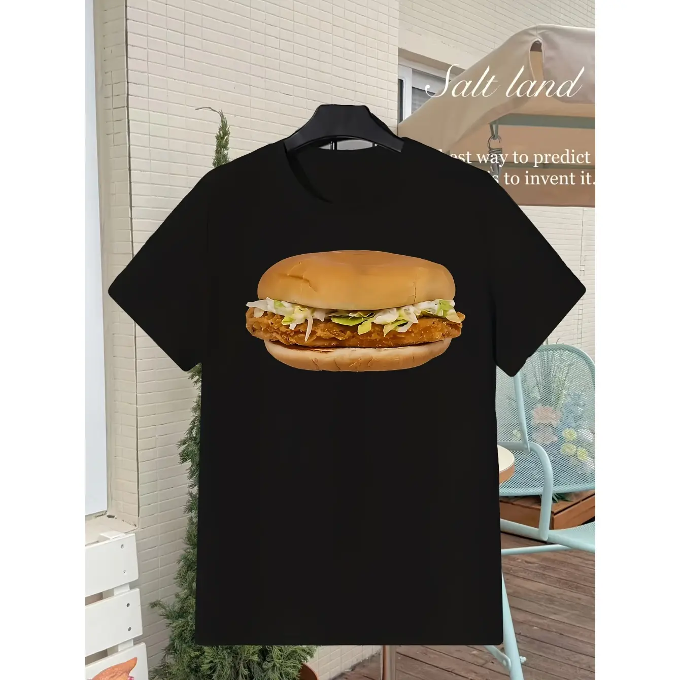 Men's Classic Vintage Food Graphic Garment - Short Sleeve Crew Neck Regular Fit Menswear Tops, Customized Durable Print, Soft Breathable Fabric, Machine Washable Casual Wear, Unisex, All Seasons, Customizable, T-Shirt, Shortsleeve, Custom Print, Fitted, F