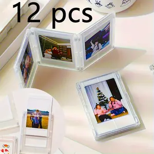 12 Piece Magnetic Photo Frame Set, Refrigerator Magnet Album Frames, Mini Picture Frames, Modern Frames, Small Size Family Memory Display, Home Decor Gift