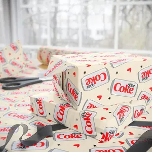 [ Sale Up To 40%] Diet Coke Wrapping Paper | Fun and Quirky Classic Diet Coke Soda Can Gift Wrap for Beverage Lovers Christmas and Birthday Presents