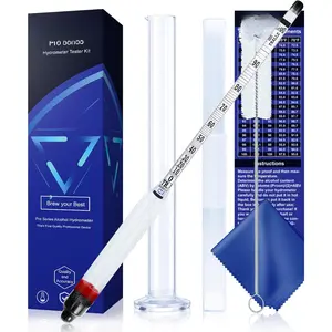 Hydrometer  Meter Kit, Hydrometer  0-200 Proof & Tralle with Hydrometer Test Jar,  Proof Tester Hydrometer,  Tester for /Moonshine//Proofing/Distilled