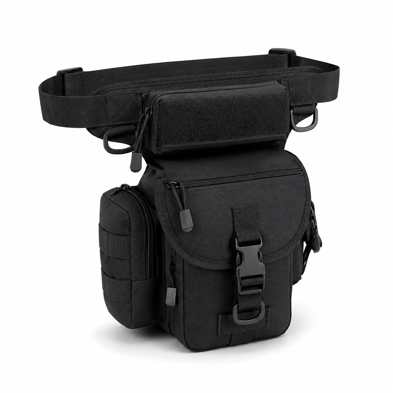 Men's Techwear Tactical Drop Leg Bag, Water-Resistant Thigh Pack for Motorcycle Cruising & Outdoor Hiking, Adjustable Multi-Pocket Utility Pouch, Durable Outdoor Hiking, Hands-Free Journey, Tactical Gear Equipment, Heavy Motorcycle Cruising, Trail Hiking