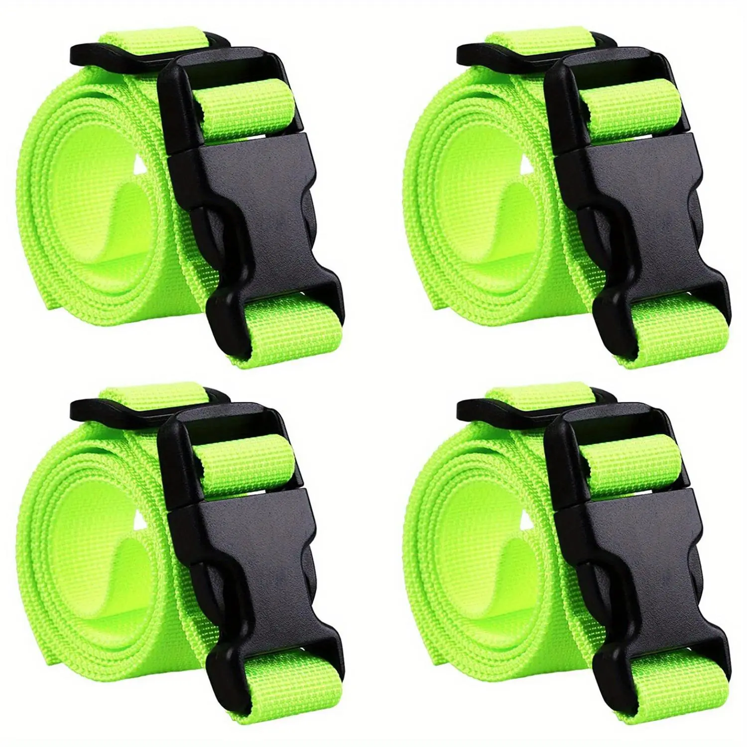 4pcs nylon luggage straps - travel backpack straps - adjustable backpack straps - travel accessory bag - back support strap - shoulder strap for heavy cargo binding - Lightweight nylon strap