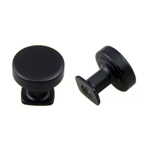 Pride Decor VAIL COLLECTION 32mm, Round Flat Top Knob, H=30mm, Matte Black