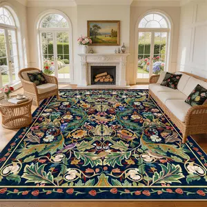 【Clearance】Geanup Washable Bird Rug Non Slip, Soft Boho Floral Kitchen Laundry Rug with Rubber Backing, Low Pile Runner Rug for Entryway Bedroom Living Room Bathroom Boho Rugs Flower Pattern Rugs rugs for living room