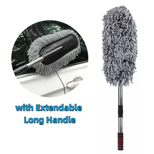 Car Cleaning Duster, Exterior Scratch Free with Extendable Long Handle, Washable and Reusable Duster Air Microfiber Anti Scratch Car Duster Interior Multipurpose Dust Cleaning Tools for Car Cleaning Home Kitchen Computer
