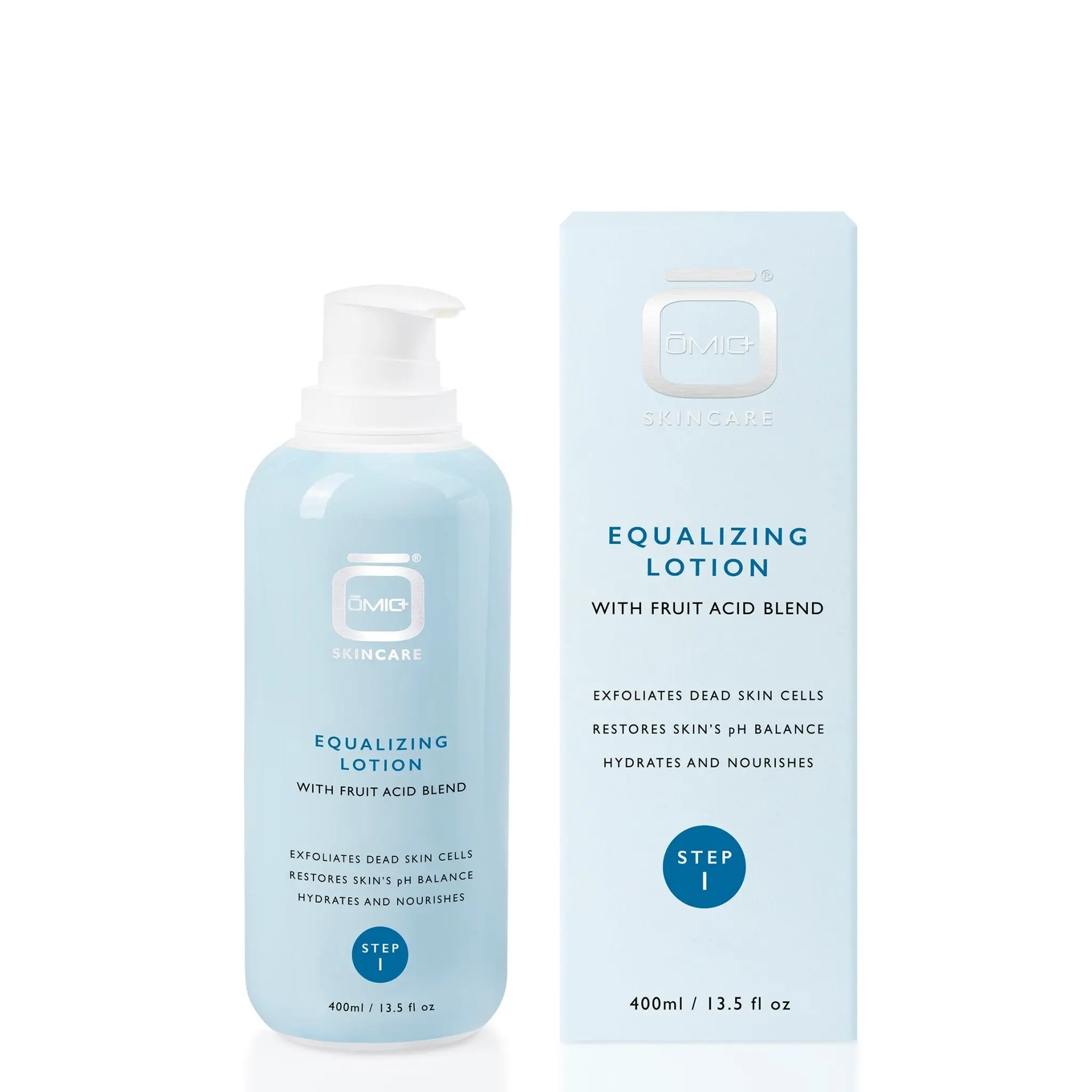 Omic+ Equalizing Lotion - Fast-Acting Exfoliating Moisturizer for Sensitive Skin, Daily Use, Dead Skin Removal, Smoother Texture, Balances pH, Radiant Complexion, 400ml, Moisturizers