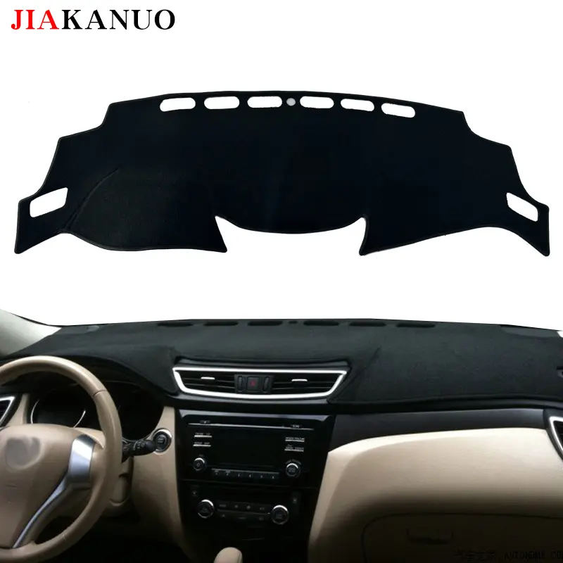 JIAKANUO Instrument panel cover  Mat Fit for Nissan Rogue (2014-2020),Dashboard Pad Carpe,Automotive workbench mat Sunscreen, heat insulation, Anti-Glare, reflective protection dashboard,All black dashboard protective pad