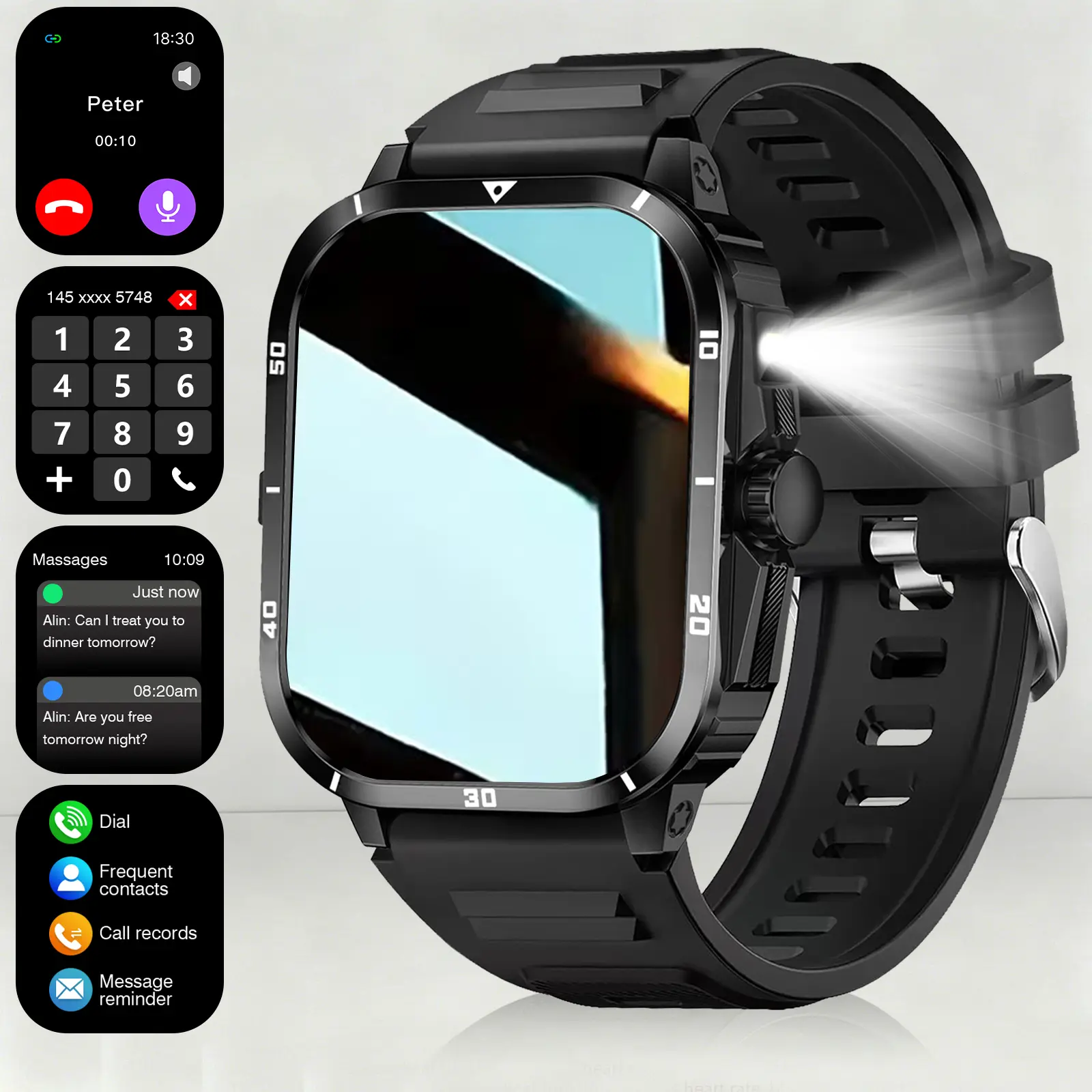 2026 New Smartwatch,Smart Watch For Men And Women,Wireless Voice Calling, Weather Alerts, Message Notifications, Pedometer, Compatible With Android And IOS, The Best Holiday Gift.