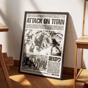 Attack on Titan Poster V5, Attack on Titan Anime Wall Art Print, AOT Shingeki No Kyojin Poster, Anime Room Decor