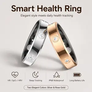 New Smart Fitness Ring for Men and Women, 5ATM Waterproof, Heart Rate & Blood Oxygen Monitor, Sleep Tracking, Multi-Sport Mode, Compatible with Android & iOS health management