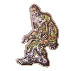 Embossed Retro Forest Scene Metal Wall Sign - Lightweight Hanger, Vintage Garage Signs, Home Decor for Man Cave
