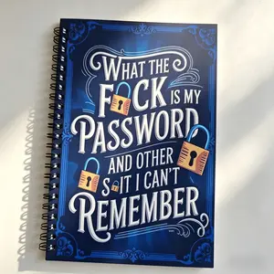 Simple Password Book • Minimalist Password Manager • Secure Website & Address Log • Quick Access Notebook • Perfect（blue notebook）