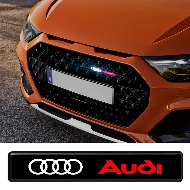 LED DRL Front Grille Emblem Logo Light for Audi, Car Logo Light, DRL Grill Lights, Waterproof Sunproof Emblem Logo, Custom Style Modification for A4 A6 Q5 Q7 A3 Q3 A8 Rs6