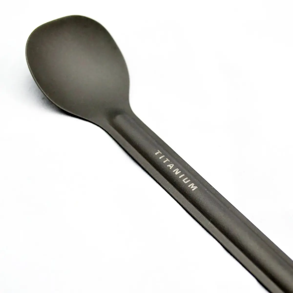 TOAKS Titanium Long-Handled Flat Head Spoon SLV-03 - Portable Outdoor-Themed Cooking Utensil for Camping, Hiking, Light Outdoor, Backpacking