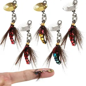 Handmade Fly Fishing Lures Set, Artificial Fishing Lure, High Simulation Trout Salmon Bait, Ultra-Light Floating, Multicolor Reflective, Essential for Anglers