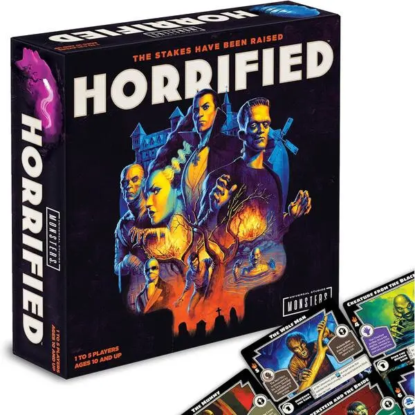 Horrified Universal Monsters Strategy Board Game - Cooperative Family Adventure Game for Ages 10+, Strategy Play, Teamwork Focus, Critical Thinking, 1-5 Players