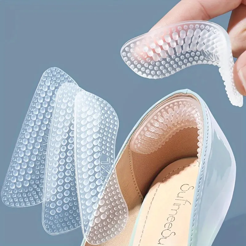 5 Pairs Comfort-Fit High Heel Cushions - Anti-Slip, Adjustable Size Half-Size Inserts for Women's Shoes Foot Pads