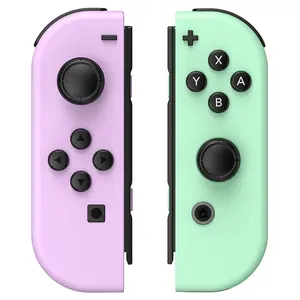 PKMACE Switch Controller with RGB LED, Adjustable Turbo & Vibration, Motion Control/Wake-Up/Screenshot—Purple Gree