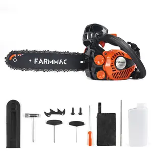 25cc 12'' Top Handle Gas Chainsaw, 2-Stroke Lightweight ChainSaw for Tree Trimming, Wood Cutting & Yard Maintenance