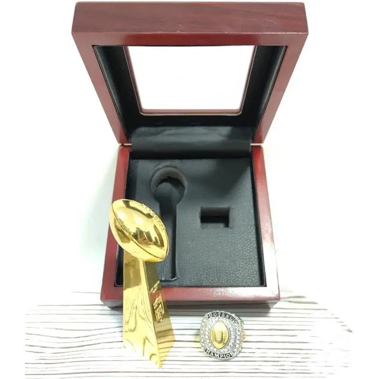 Personalized Football Championship Award Rings - High Quality, Handmade Crystal Rings for Sports & Outdoor Fan Shop, Premier League Prizes