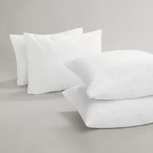 4 Pack Pillow Case Protectors Standard -White 20x30 Inches with Smooth Zipper Design -Comfortable and -Friendly Pillowcase