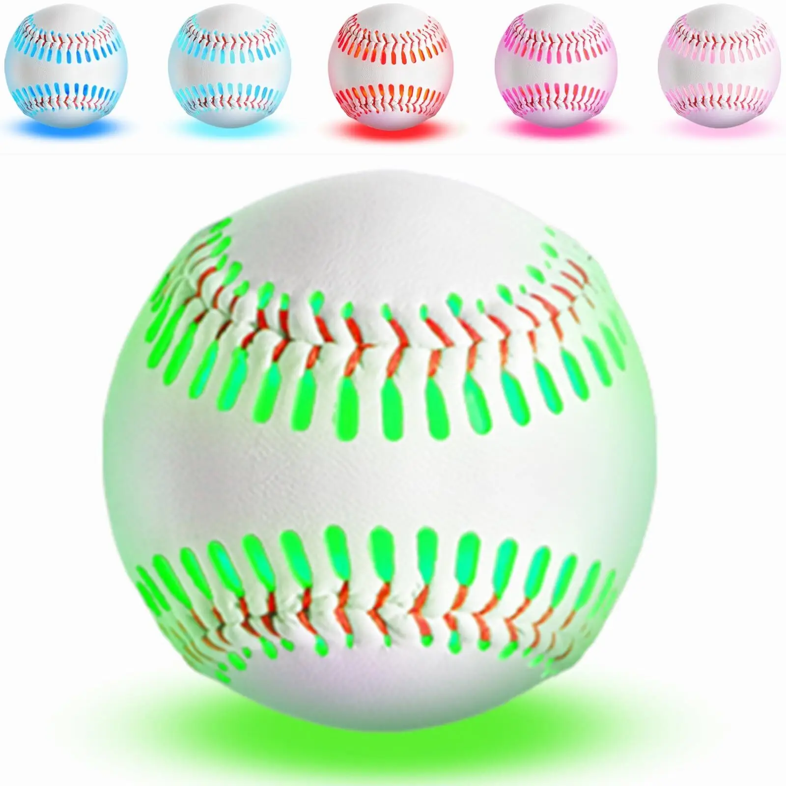 Tebery Light Up Baseball with 6 Changing Colors Glow in The Dark Baseball Official Size Baseball Gift for Boys and Girls Kids and Baseball Fans