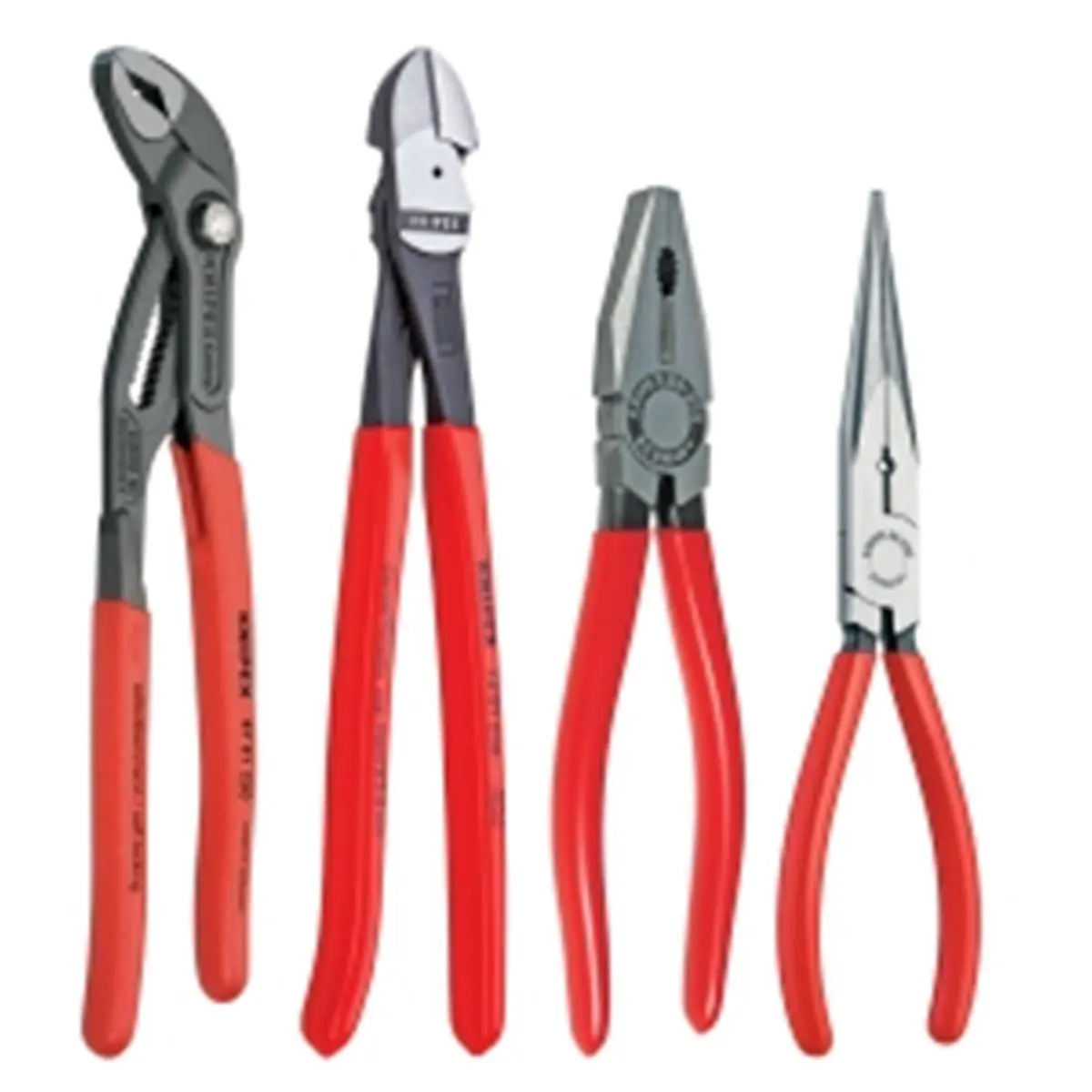 Knipex 4-Piece Multi-Function Pliers Set - Integrated Cutter, Wire Stripper, AWG Support, Unique Grip, Superior Cutting Performance Outdoor Tools for Fishing Gear, Fisherman Accessories, Combination Pliers