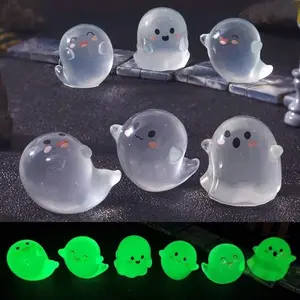 6PCS Luminous Mini Figures Ghost Devil Ornaments Decor Halloween Party Decor Home Gift Halloween Decor Horror Props Decoration