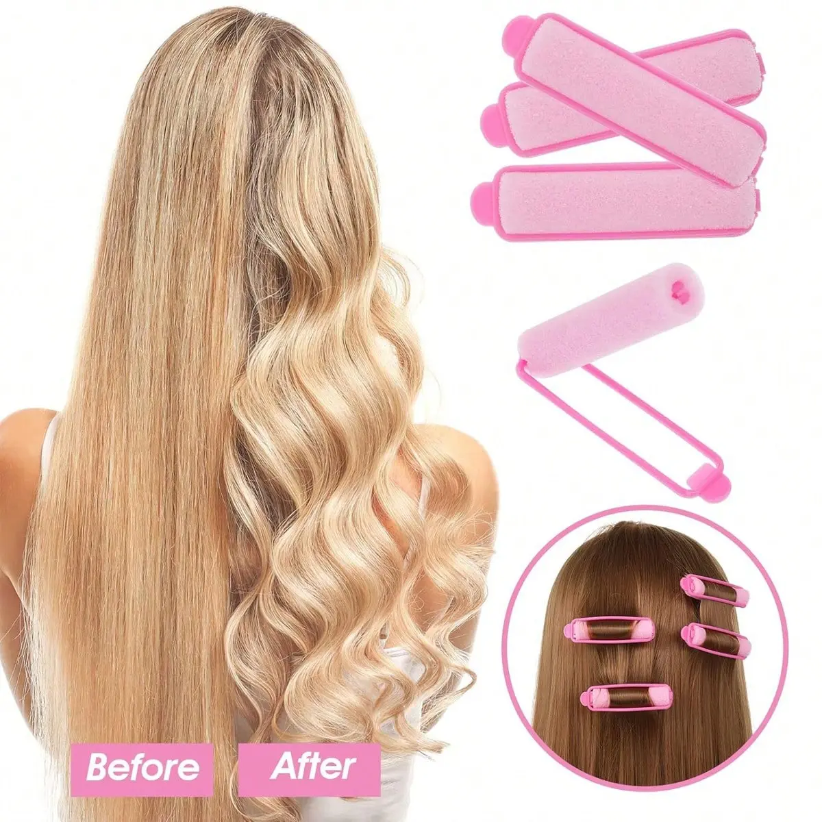 6-14Pcs Mushroom Foam Hair Curlers, No Heat Sponge Magic Hair Rollers, Soft Sleep Curling Roller Set for Women, Heatless Styling Tools, Heatless
