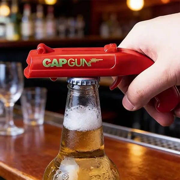 Bottle Cap Opener - Fun Bottle-Shaped, Durable, Sturdy Camp Kitchen Gadget with Easy Open, Compact & Portable, Effortless to Use Features for BBQs, Family Gatherings - Unique Look Camping Accessory
