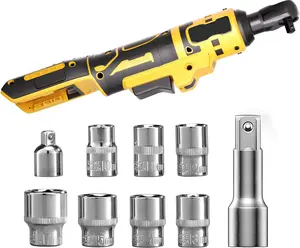 Electric Right Angle Wrench, 3/8" Cordless Ratchet Wrench, 45FT-LBS(61N.m) Socket Ratchet Wrench Compatible with Dewalt 20V MAX Extended Power Tools, High Torque Wrenches, Car Repair Tool for Screw & Nut Removal, Christmas & New Year Gift Idea