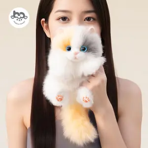 Mai Kou Sheep Three-Striped Cat Realistic Keychain Couple Pendant Plush Toy Doll Birthday Gift