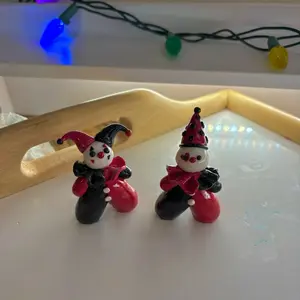 black and red clowns