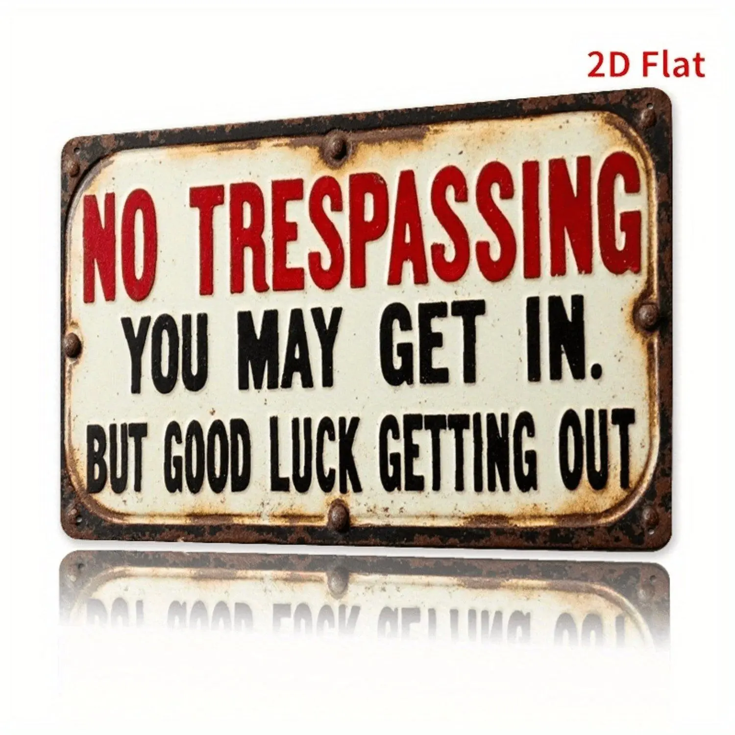2D Flat - Vintage Metal Sign Tin Painting, Retro Style Wall Art, Suitable for Bars, Cafes, Beach Villas, And Backyard Cottages - 1pc - 8X12 Inches