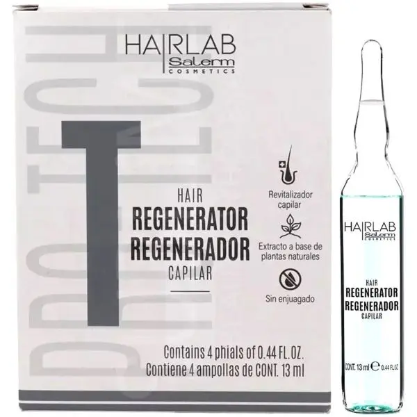 SALERM HairLab Hair Regenerator, PACK 4x 0.44 fl.oz Intensive Liquid Keratin Treatment for Fine or Weakened Hair to Restore and Strengthen for Thicker, Fuller Strands,, Haircare, Thicker Fuller Hair