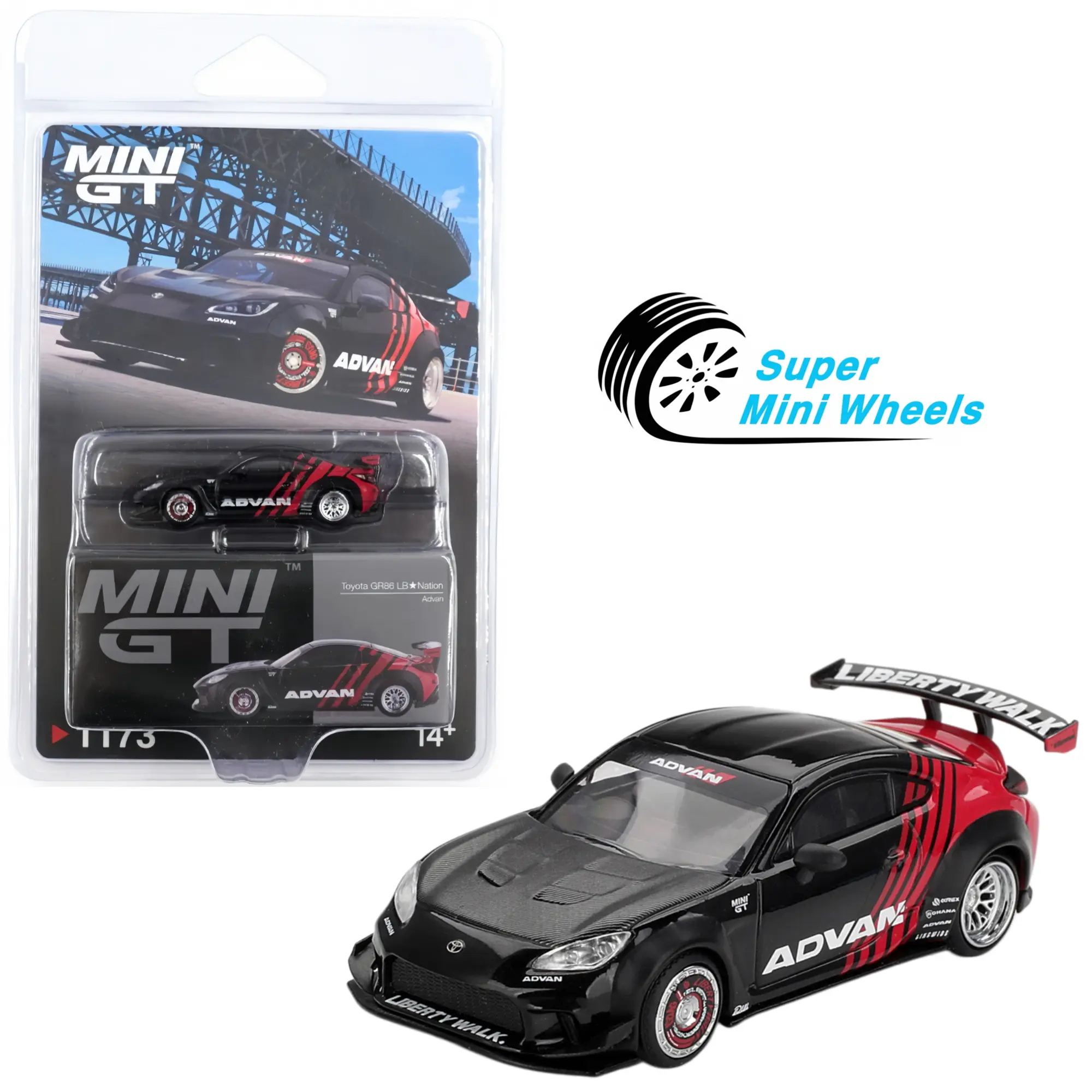 Mini GT 1:64 Toyota GR86 LB Nation Advan #1173