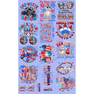 RED WHITE & BOOM (YOUTH) (1) PREMADE GANGSHEET - 22X36 DTF TRANSFERS - DIRECT TO FILM