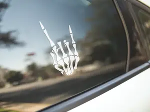 Rock On Devil Horns Vinyl Decal For Car Windows Laptop Sticker Bumper Sticker Gothic Goth Emo Metal Rock Oracal 651 Weather Resistant High Quality