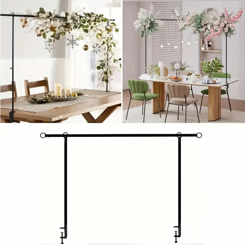 Iron Adjustable Table Arch | Can Be Extended from 2.6Ft to 8.5Ft - Ideal for Weddings, Birthdays, Christmas Decorations, And Table Decor for Various Events And Home Decoration - Durable Party Arch Display, Table Decorations, Holiday Showcase