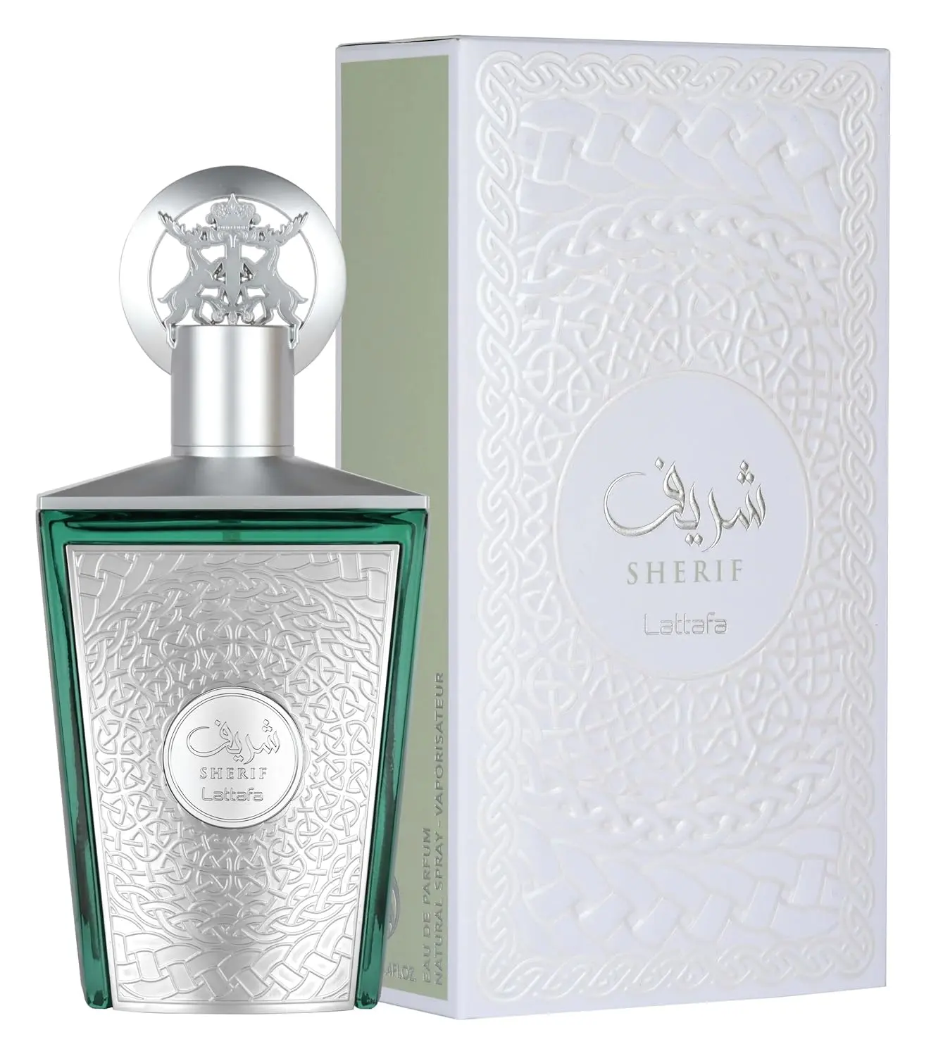 Lattafa Sherif Unisex Eau de Parfum Spray - 100 ml Bottle, Alcohol-Based, Single Item, Woody Aromatic Amber Cologne Perfume