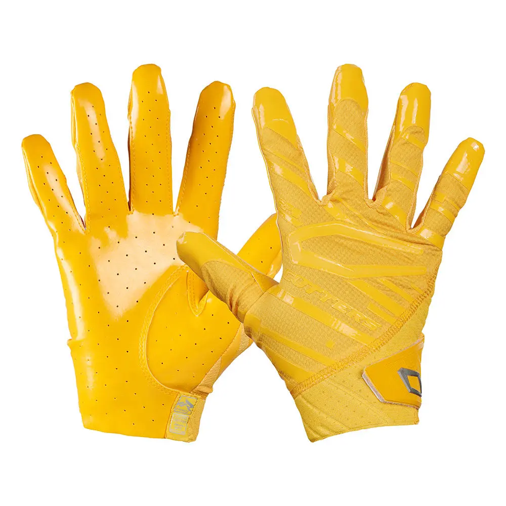 C CUTTERS Rev Pro 6.0 Football Receiver Gloves, Lightweight Gold/Yellow Design with Self Restoring Air C-TACK Grip for Maximum Stickiness & Breathability, High Performance & Comfort, Machine Wash, Reinforced Tips