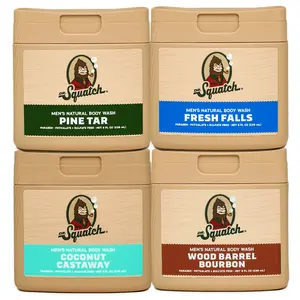 4-Pack 8oz Dr. Squatch Body Wash (Lather Up Bundle)