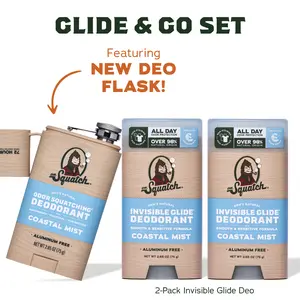 Dr. Squatch Glide & Go Set - Deodorant Flask - Gifts for Men Dr. Squatch Glide & Go Set - Deodorant Flask - Gifts for Men