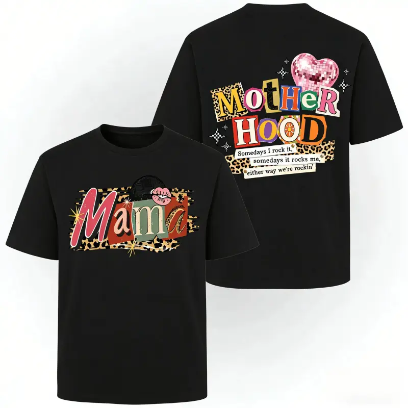 Mom Life Motherhood Graphic T-Shirt for Moms & Wives – Double-Sided Tee, Viral Made Me Buy It, Mother’s Day Gift, Unisex  Casual Outfit, Trendy Mom Era Shirt