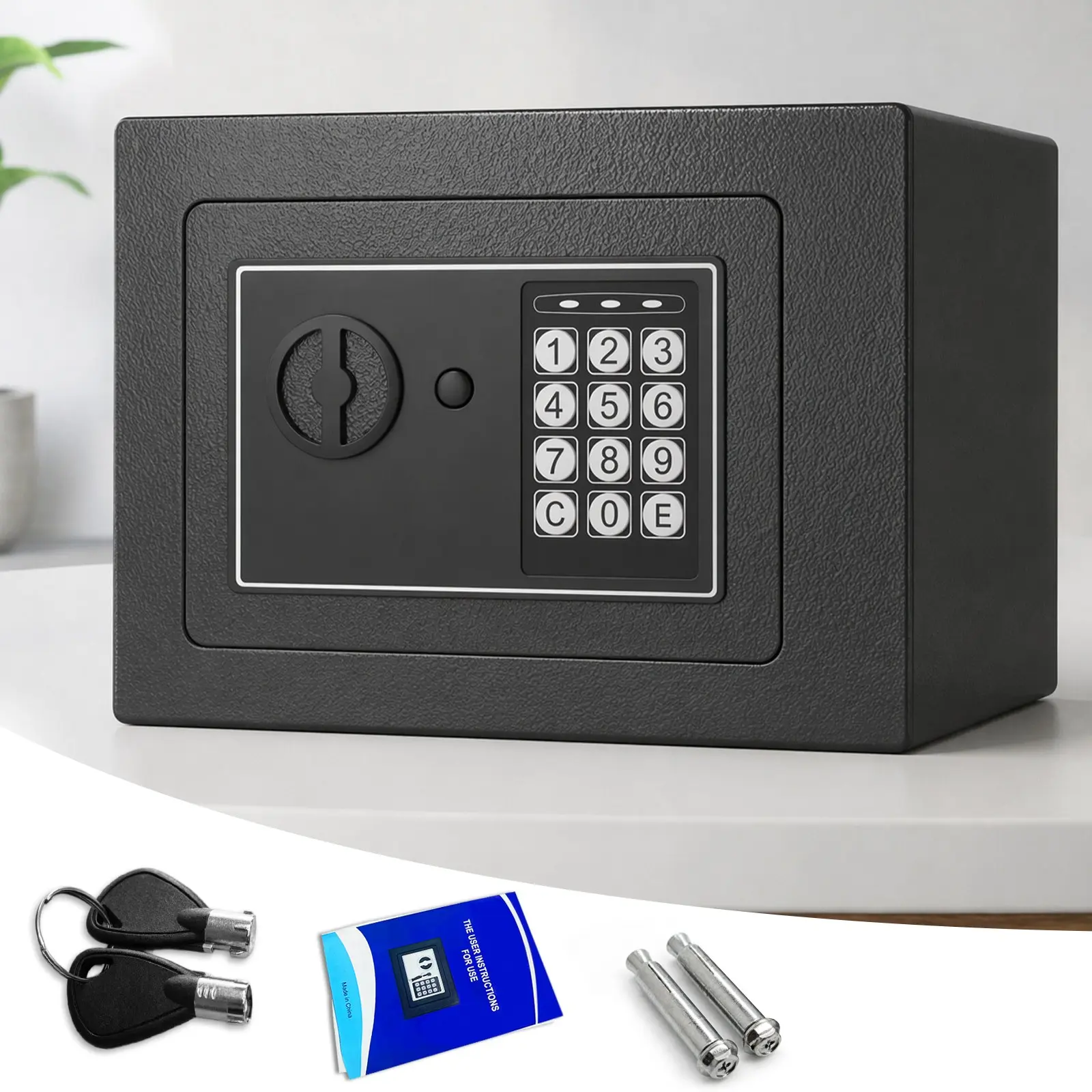 Electronic Password Lock Anti-Theft Digital Safe Box - Practical Home Safe Storage, Compact Sturdy Design for Household Valuables, Lockable Alternative to Piggy Banks That Holds Cash, Keys, Docs, Private Items