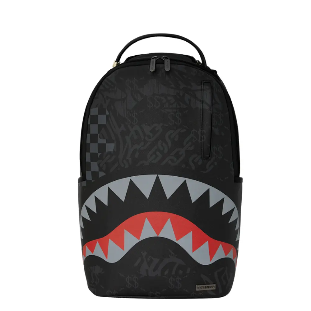 Sprayground 4AM Black & Red Shark Backpack