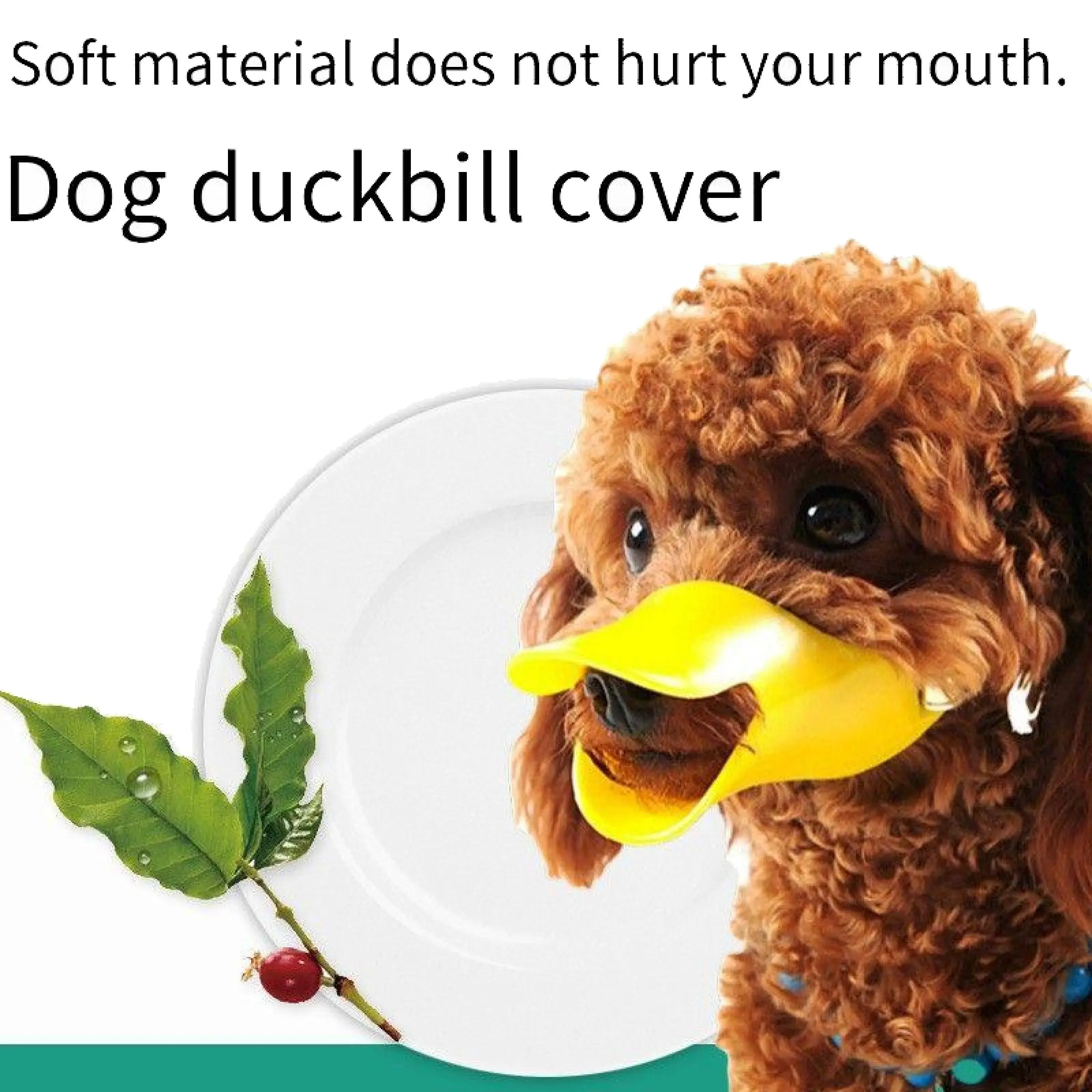 Dog mouth cover, pet duck bill cover, silicone dog mouth cover, bite-proof, barking-proof, eating-proof, dog walking mask, dog mouth cover, breathable, comfortable, soft and not hairy, Training Aid, Supplies